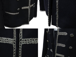 CHANEL シャネル ジャケット ココマークボタン ナポレオン 06P P28757V18249 ブラック コットン サイズ36 良品 中古 55299