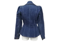 Load image into Gallery viewer, Christian Dior クリスチャンディオール デニムハートジャケット フレア ジョンガリアーノ 5A12022181 コットン 38 美品 中古 55300