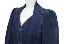 Load image into Gallery viewer, Christian Dior クリスチャンディオール デニムハートジャケット フレア ジョンガリアーノ 5A12022181 コットン 38 美品 中古 55300