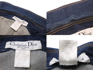 Christian Dior クリスチャンディオール デニムハートジャケット フレア ジョンガリアーノ 5A12022181 コットン 38 美品 中古 55300