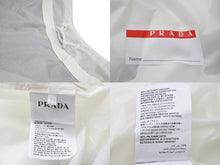 画像をギャラリービューアに読み込む, PRADA プラダ リネアロッサ フード付リップストップ レインコート LR-LX039 ホワイトレッド サイズXS 美品 中古 55308 