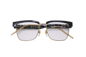 GUCCI グッチ サングラス メガネ マテリアルミックス スクエア型 52□16 プラスチック ブラック ゴールド 美品 中古 55310