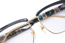 Load image into Gallery viewer, GUCCI グッチ サングラス メガネ マテリアルミックス スクエア型 52□16 プラスチック ブラック ゴールド 美品 中古 55310