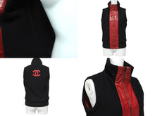 Load image into Gallery viewer, CHANEL シャネル ベスト リバーシブル スポーツライン ココマーク 09A ブラック レッド サイズ38 P36617W04354 美品 中古 55313