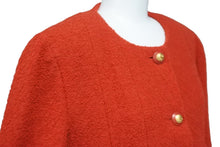 Load image into Gallery viewer, CHANEL シャネル ジャケット ショート丈 ココマークボタン PO2075VO2872 1993年秋 レッド ゴールド金具 38 美品 中古 55316