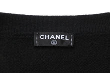 Load image into Gallery viewer, CHANEL シャネル カーディガン ココマークボタン P42011W04956 タグ無し カシミヤ ニット ブラック ホワイト 美品 中古 55319