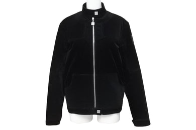 CHANEL シャネル ジャケット スポーツライン 03A ココマーク コーデュロイ ブラック 34 P21678W03188 シルバー金具 美品 中古 55321
