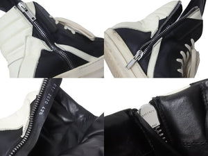 Rick Owens リックオウエンス ジオバスケット ハイカット スニーカー E17 2670 ブラック ホワイト 43 1/2 良品 中古 55334