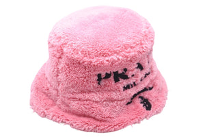 極美品 PRADA プラダ バケットハット エンブロイダリーロゴテリークロス 刺繍 1HC1372DXO ポリエステル ピンク M 中古 55347