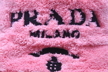 Load image into Gallery viewer, 極美品 PRADA プラダ バケットハット エンブロイダリーロゴテリークロス 刺繍 1HC1372DXO ポリエステル ピンク M 中古 55347