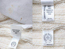 Load image into Gallery viewer, CHROME HEARTS クロムハーツ ダガージップ ニットベスト フード ホワイト シルバー925 カシミヤ サイズS 美品 中古 55352