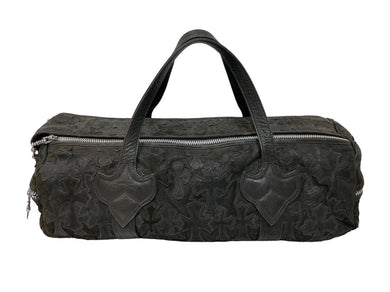 CHROME HEARTS クロムハーツ ダッフルバッグ スモール セメタリークロスパッチ SV925 デストロイレザー 美品 中古 55353