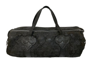 CHROME HEARTS クロムハーツ ダッフルバッグ スモール セメタリークロスパッチ SV925 デストロイレザー 美品 中古 55353