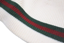 Load image into Gallery viewer, GUCCI グッチ ニット ニット帽 ニットキャップ ビーニー ウール ローゲージ ウェビングライン サイズ L 美品 中古 55356
