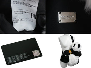 新品同様 DOLCE&GABBANA ドルチェアンドガッバーナ ショルダーバッグ パンダ 呪術廻戦 22SS ブラック ホワイト BM2110 中古 55357