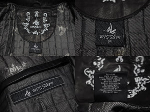 極美品 al wissam アルウィッサム ジャケット 総刺繍 SOURCE MAGAZINE レザージャケット 中古 55358