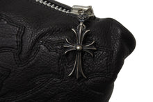 Load image into Gallery viewer, CHROME HEARTS クロムハーツ クッション インテリア CHプラス クロスパッチ ブラック シルバー925 レザー 美品 中古 55363