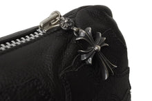 Load image into Gallery viewer, CHROME HEARTS クロムハーツ クッション インテリア CHプラス クロスパッチ ブラック シルバー925 レザー 美品 中古 55363