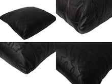 Load image into Gallery viewer, CHROME HEARTS クロムハーツ クッション インテリア CHプラス クロスパッチ ブラック シルバー925 レザー 美品 中古 55363