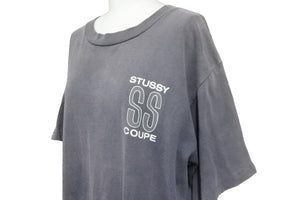 STUSSY ステューシー ヴィンテージ SS COUPE 半袖Ｔシャツ ブラック トップス ロゴ サイズL 中古 55371