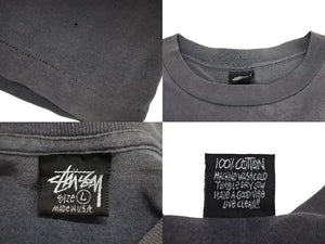 STUSSY ステューシー ヴィンテージ SS COUPE 半袖Ｔシャツ ブラック トップス ロゴ サイズL 中古 55371