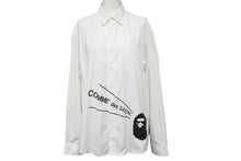 画像をギャラリービューアに読み込む, A BATHING APE アベイシングエイプ COMME des GARÇONS コムデギャルソン 長袖シャツ ホワイト 001SHG721909X 良品 中古 55392 