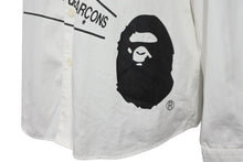 画像をギャラリービューアに読み込む, A BATHING APE アベイシングエイプ COMME des GARÇONS コムデギャルソン 長袖シャツ ホワイト 001SHG721909X 良品 中古 55392 