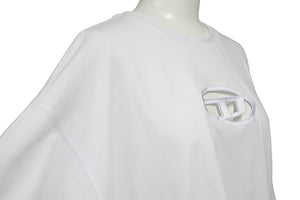 DIESEL ディーゼル T-Rowy カットアウト ロゴ 半袖Ｔシャツ ホワイト 白 トップス オーバーサイズ A11559 サイズXS 美品 中古 55393