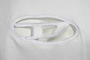 DIESEL ディーゼル T-Rowy カットアウト ロゴ 半袖Ｔシャツ ホワイト 白 トップス オーバーサイズ A11559 サイズXS 美品 中古 55393
