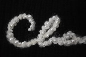 極美品 CHANEL シャネル ニットキャップ ニット帽 帽子 ユニセックス ロゴ パール カシミヤ ブラック 中古 55782