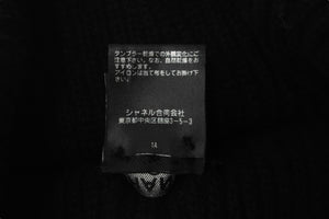 極美品 CHANEL シャネル ニットキャップ ニット帽 帽子 ユニセックス ロゴ パール カシミヤ ブラック 中古 55782