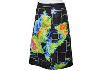 Load image into Gallery viewer, PRADA プラダ 17SS スカート 21H775 S171 1M3S レーダー柄 気象レーダー ナイロン ブラック マルチカラー サイズ38 美品 中古 55403