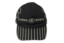 Load image into Gallery viewer, CHANEL シャネル スポーツライン キャップ 帽子 ココマーク ブラック ホワイト ドレイク M ナイロン 美品 中古 55408