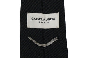 YVES SAINT LAURENT イヴサンローラン シグネチャー イブニングスキニータイネクタイ 7200953Y0431000 美品 中古 55417 