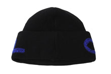 Load image into Gallery viewer, 極美品 CHANEL シャネル ココマークロゴ ニット帽 帽子 キャップ ビーニー カシミア ブラック ブルー 中古 55418