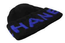 Load image into Gallery viewer, 極美品 CHANEL シャネル ココマークロゴ ニット帽 帽子 キャップ ビーニー カシミア ブラック ブルー 中古 55418