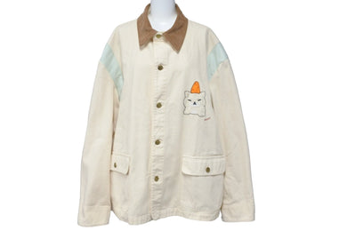 極美品 GUCCI グッチジャケット 23AW アニマルプリント ベージュ コットン サイズ48 737636 XDCE8 中古 55420 