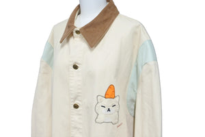 極美品 GUCCI グッチジャケット 23AW アニマルプリント ベージュ コットン サイズ48 737636 XDCE8 中古 55420 