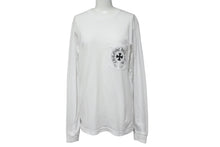 Load image into Gallery viewer, CHROME HEARTS クロムハーツ 長袖Ｔシャツ カットソー ロゴ入り ホワイト ブラック コットン サイズS 美品 中古 55426