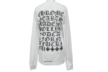 Load image into Gallery viewer, CHROME HEARTS クロムハーツ 長袖Ｔシャツ カットソー ロゴ入り ホワイト ブラック コットン サイズS 美品 中古 55426