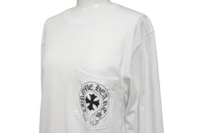 Load image into Gallery viewer, CHROME HEARTS クロムハーツ 長袖Ｔシャツ カットソー ロゴ入り ホワイト ブラック コットン サイズS 美品 中古 55426