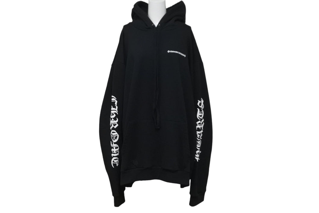 CHROME HEARTS クロムハーツ パーカー タイヤトラック セメタリークロス ブラック XL 2212-304-4017 美品 中古 55428