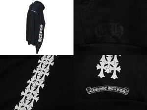 CHROME HEARTS クロムハーツ パーカー タイヤトラック セメタリークロス ブラック XL 2212-304-4017 美品 中古 55428