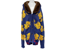 Load image into Gallery viewer, GUCCI グッチ カーディガン テディベア ジャカード ネイビー ウール 439694 X5F50 サイズS 美品 中古 55431