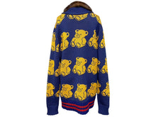 Load image into Gallery viewer, GUCCI グッチ カーディガン テディベア ジャカード ネイビー ウール 439694 X5F50 サイズS 美品 中古 55431
