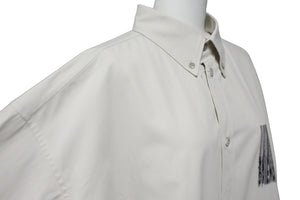 極美品 BALENCIAGA バレンシアガ 21AW バーコードロゴ オーバーサイズ 長袖シャツ グレー 662982 サイズ38 中古 55433