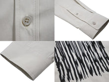 Load image into Gallery viewer, 極美品 BALENCIAGA バレンシアガ 21AW バーコードロゴ オーバーサイズ 長袖シャツ グレー 662982 サイズ38 中古 55433
