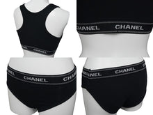 Load image into Gallery viewer, 新品未使用 CHANEL シャネル インナーセットアップ P03020V01014 コットン スパンデックス ブラック サイズ38 中古 55439
