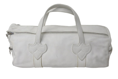 CHROME HEARTS クロムハーツ スモール DFFL TNY タイニー ダッフルバッグ ホワイト シルバー925 レザー 良品 中古 55443