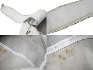 CHROME HEARTS クロムハーツ スモール DFFL TNY タイニー ダッフルバッグ ホワイト シルバー925 レザー 良品 中古 55443